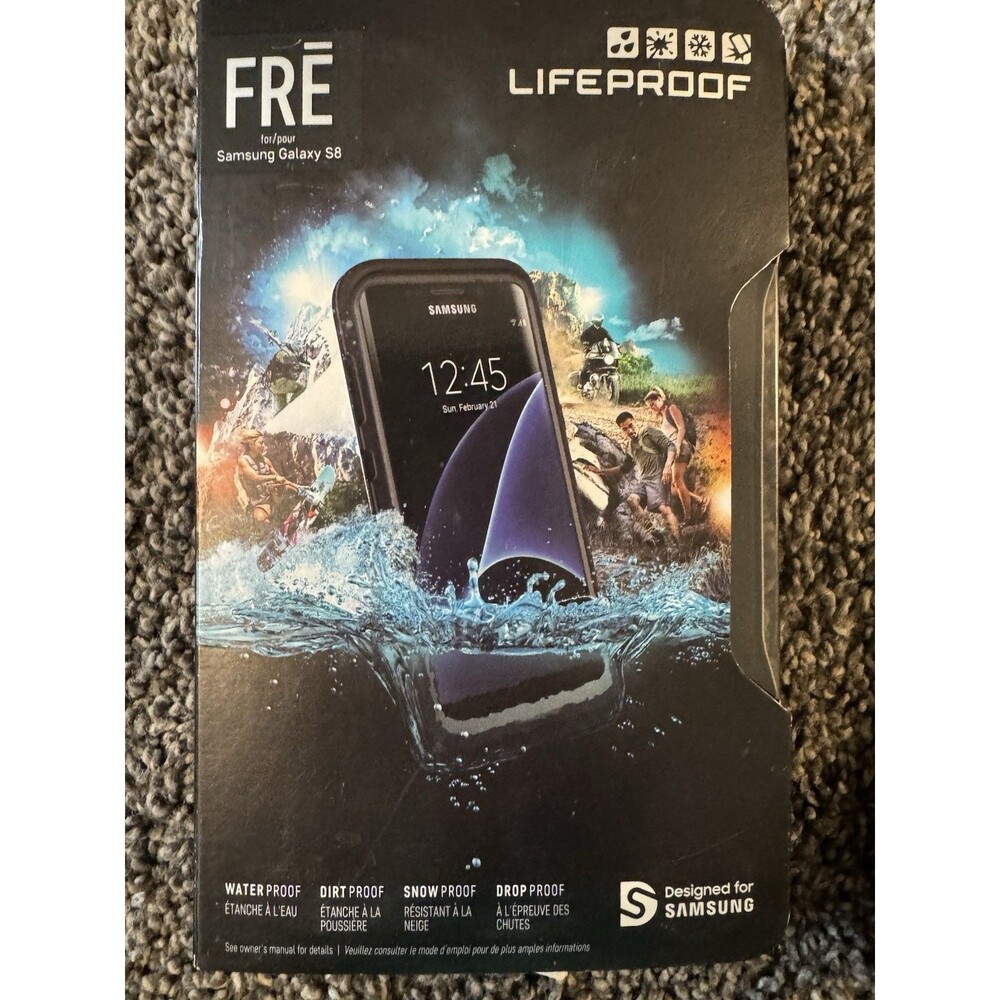 LifeProof FRĒ Waterproof Case for Samsung Galaxy S8 Black/Clear